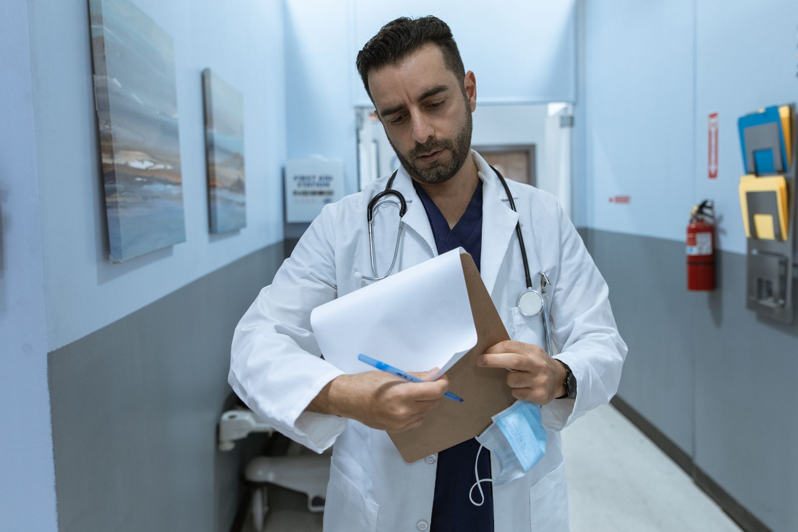 Provider reviewing a medical chart