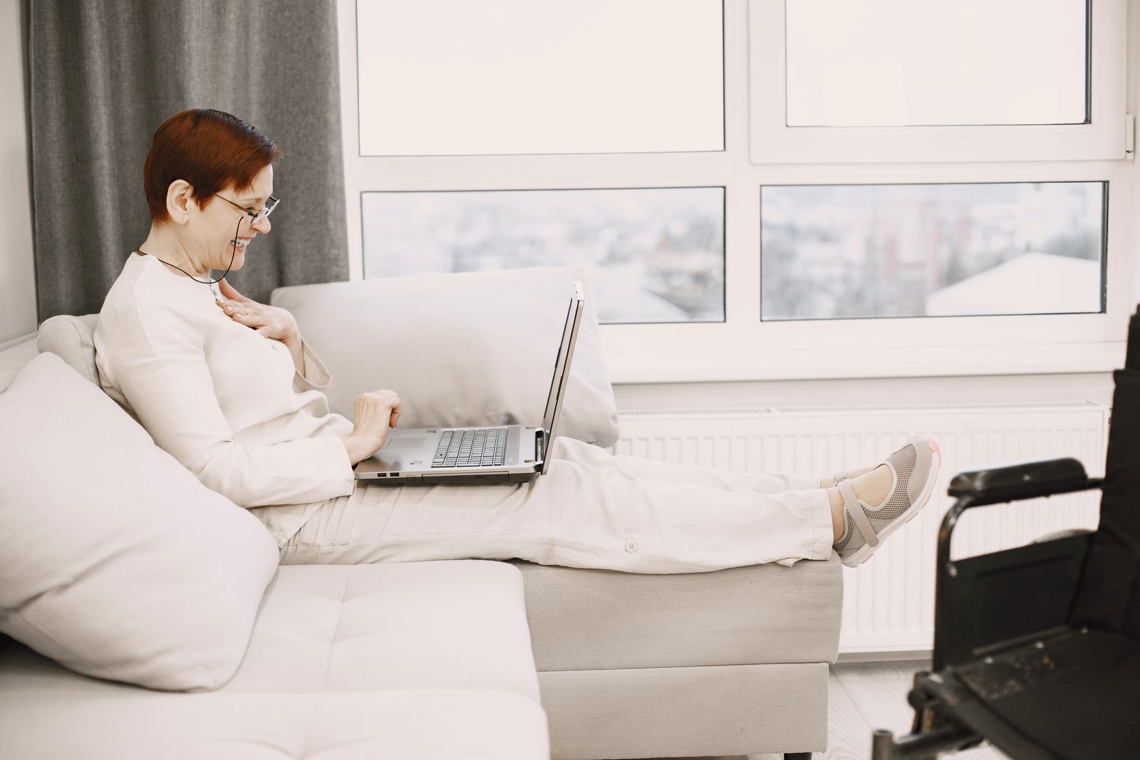 Provider following up with a patient on a video call